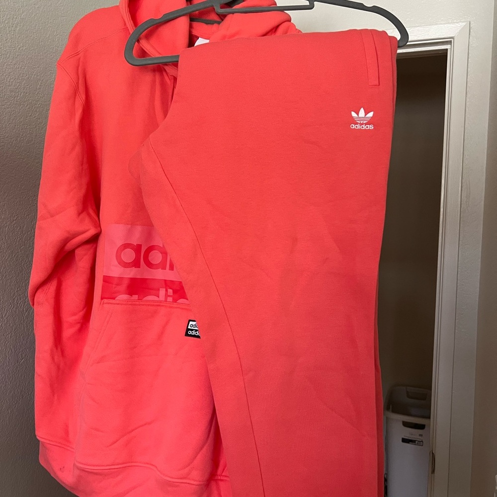 Adidas Bright Coral Tracksuit